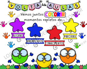 Painel Volta às Aulas "Colorir Momentos"