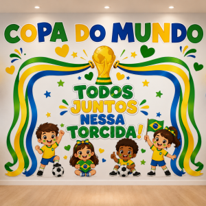 painel todos juntos nessa torcida copa do mundo